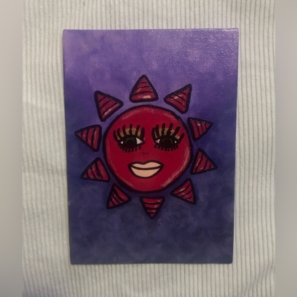 Pink Sun Canvas Painting